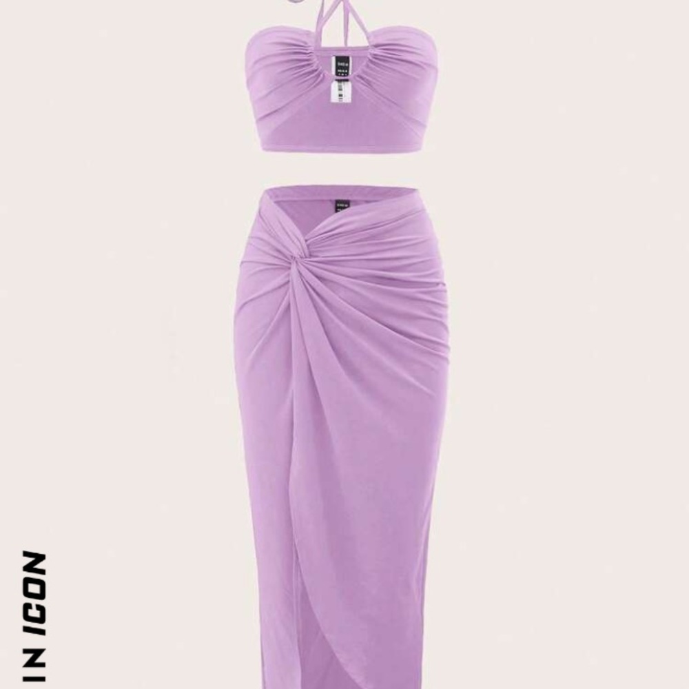 ICON Women's Purple Skirt Set